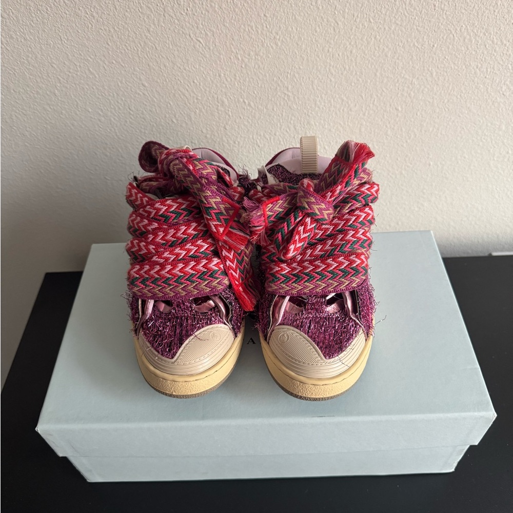 Lanvin lurex curb sneakers